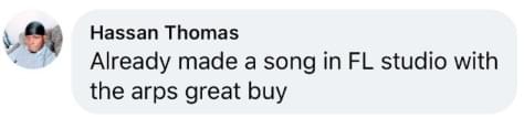 Customer review from Facebook