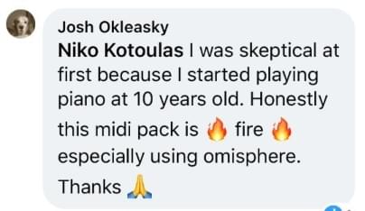Customer review from Facebook