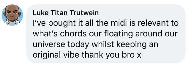 Customer review from Facebook